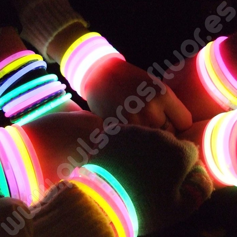 Pulseras luminosas fluorescentes surtidas